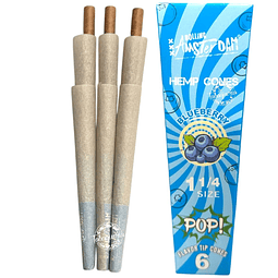Hemp Cones POP 6 uds. Rolling Amsterdam Arándano $690xMayor 