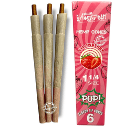 Hemp Cones POP 6 uds. Rolling Amsterdam Frutilla $690xMayor  