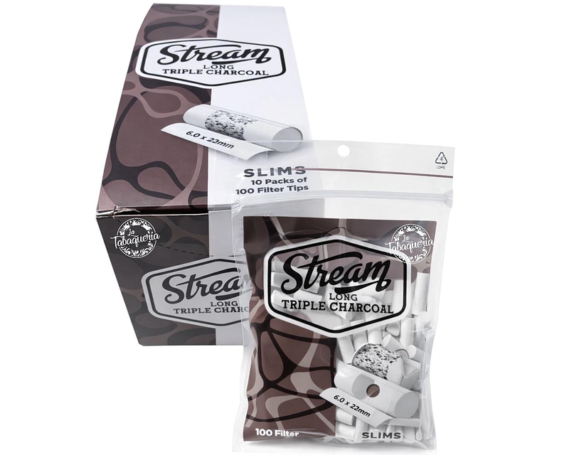 Filtros Stream Slim Long Cápsula Click Triple Carbón $1.590xMayor 