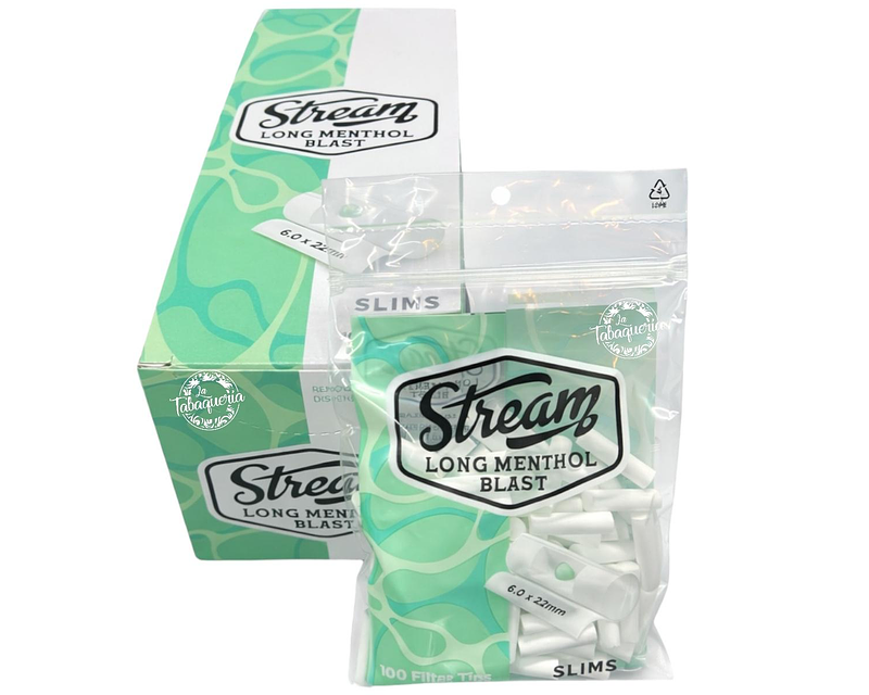 Filtros Stream Slim Long Cápsula Click Menthol $1.590xMayor 