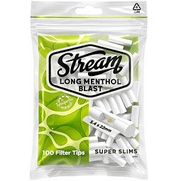 Filtros Stream Super Slim Long Cápsula Click Menthol $1.590xMayor  
