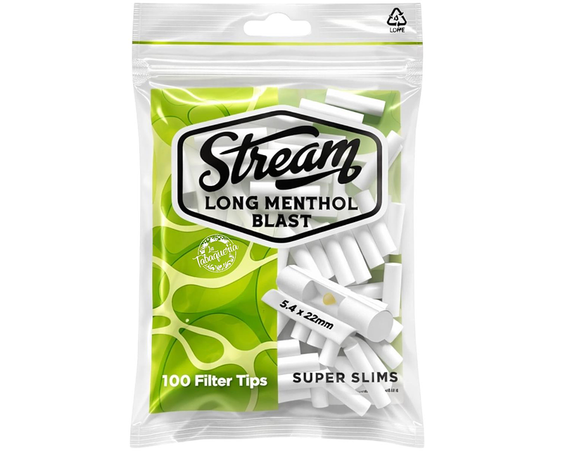 Filtros Stream Super Slim Long Cápsula Click Menthol $1.590xMayor  