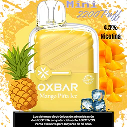 Vape Oxbar Mini 2200 Puffs Mango Piña Ice $7.490xMayor