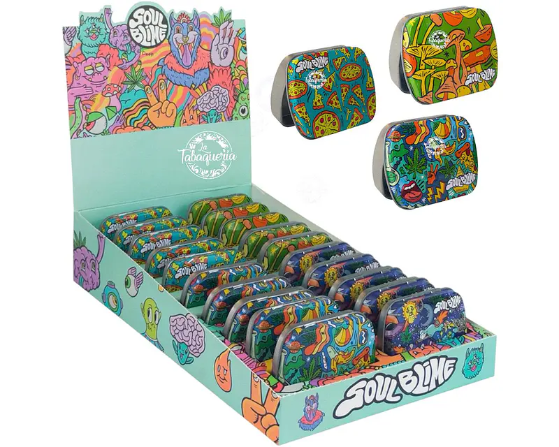 Caja Metálica Soulblime con Tapa Bisagra Mini $1.290xMayor 