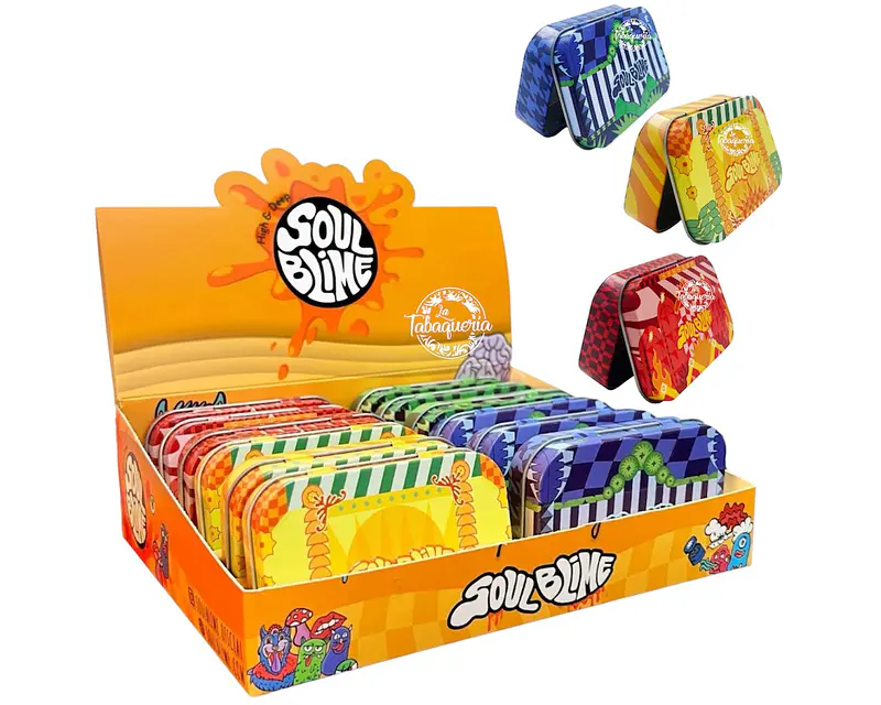 Caja Metálica Soulblime Rectangular con Bisagra $1.990xMayor 