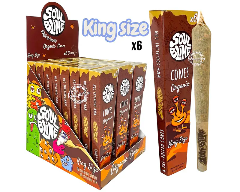  Conos Soulblime King Size Orgánicos 6uds $1690xMayor  