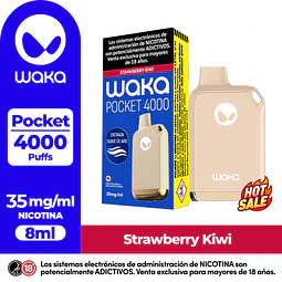 Vape Waka POCKET 4.000Puffs Frutilla-Kiwi $9.990xMayor   
