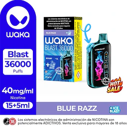 Vape Waka Blast 36.000Puffs Blue Razz+Ice Blast  $22.990xMayor 