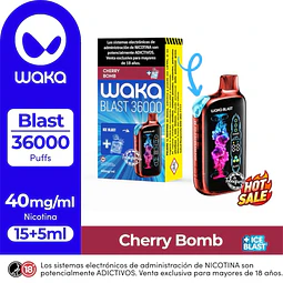 Vape Waka Blast 36.000Puffs Cherry Bomb+Ice Blast  $22.990xMayor 