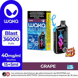 Vape Waka Blast 36.000Puffs Uva+Ice Blast  $22.990xMayor  