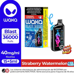 Vape Waka Blast 36.000Puffs Frutilla Sandia+Ice Blast  $22.990xMayor  