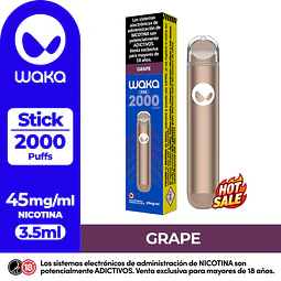 Vape Waka STICK 2.000Puffs Uva $6.990xMayor  
