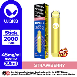 Vape Waka STICK 2.000Puffs Frutilla $6.990xMayor  