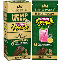 Hemp Wraps+Filtros King Palm Limonada Pink $1.790xMayor