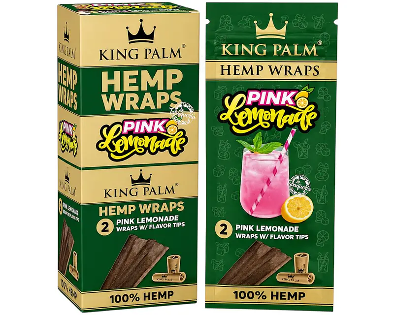 Hemp Wraps+Filtros King Palm Limonada Pink $1.790xMayor