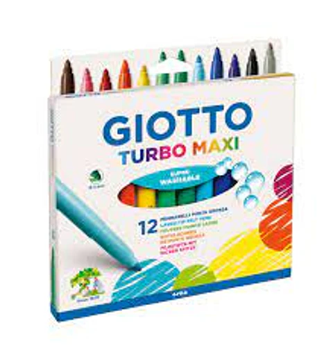 SET DE PLUMON SCRIPTO JUMBO 12 COLORES GIOTTO