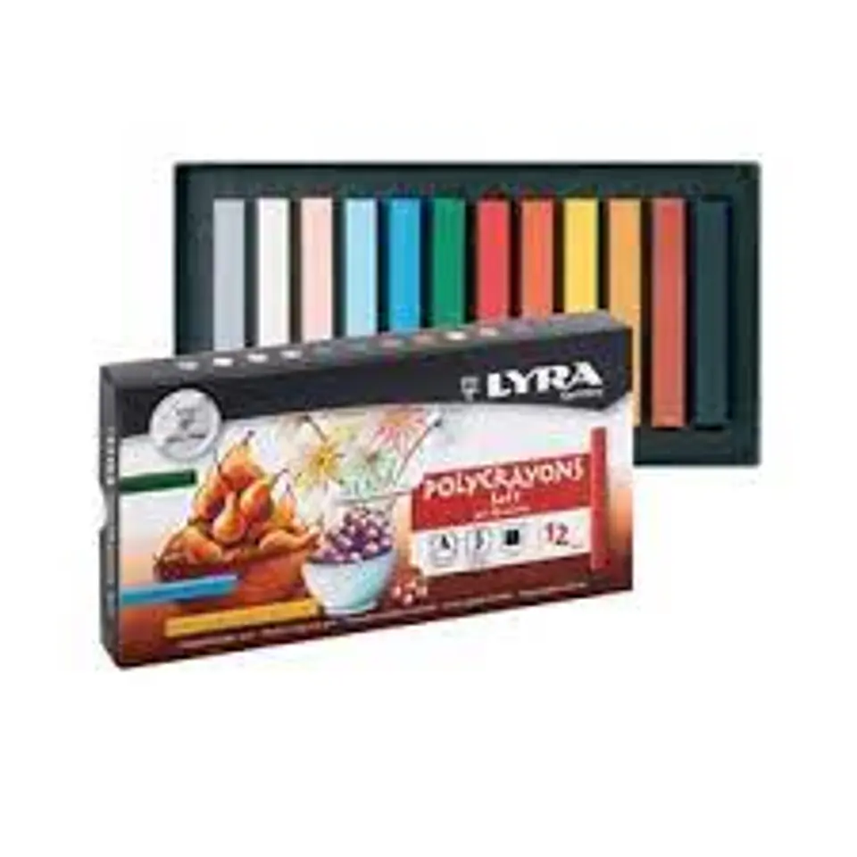 LAPIZ PASTEL TIZA 12 COLORES LYRA 1
