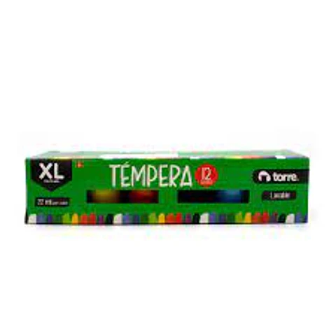 TEMPERA TORRE 12 COLORES XL