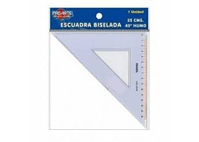 ESCUADRA 45° 25CM PROARTE HUMO