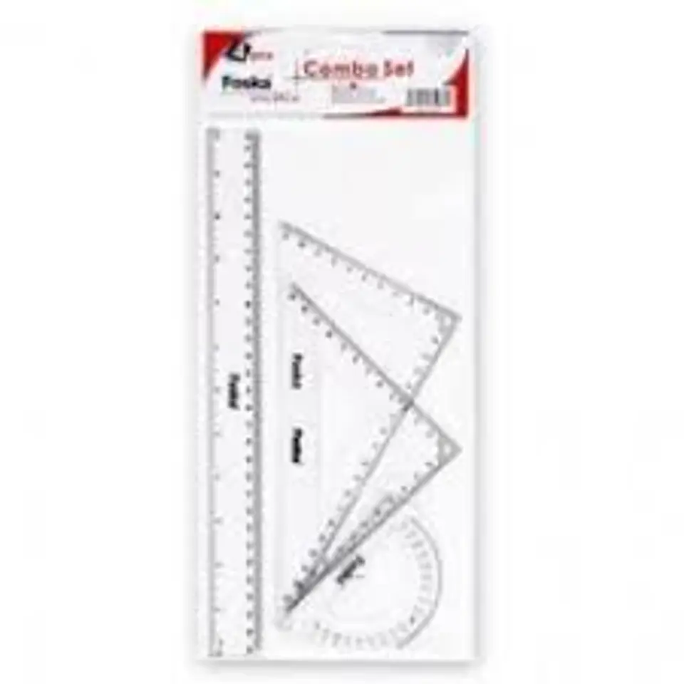 SET REGLAS GEOMETRICAS 30 CM FOSKA 1