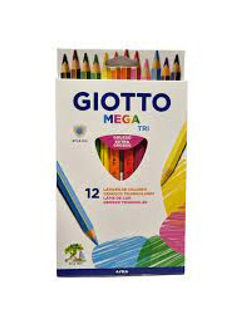 LAPICES JUMBO GIOTTO TRIANGULAR 12 COL MEGA TRI