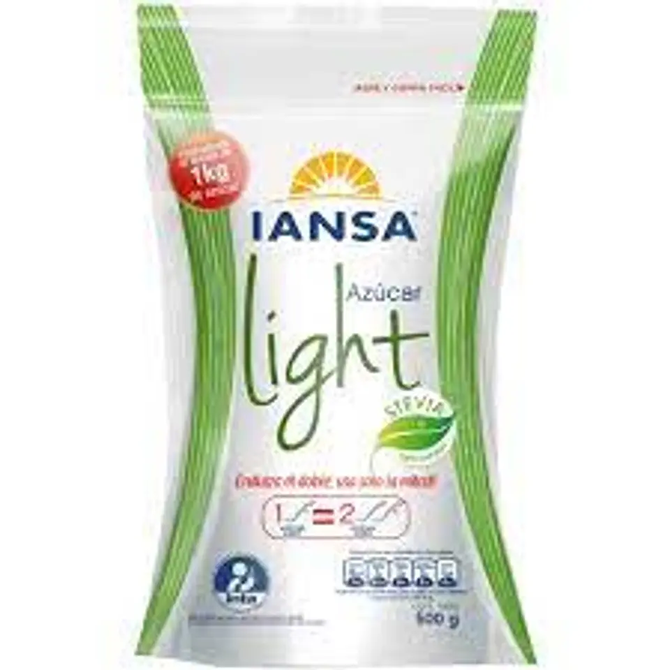 AZUCAR IANSA STEVIA LIGHT 500 GRS 1