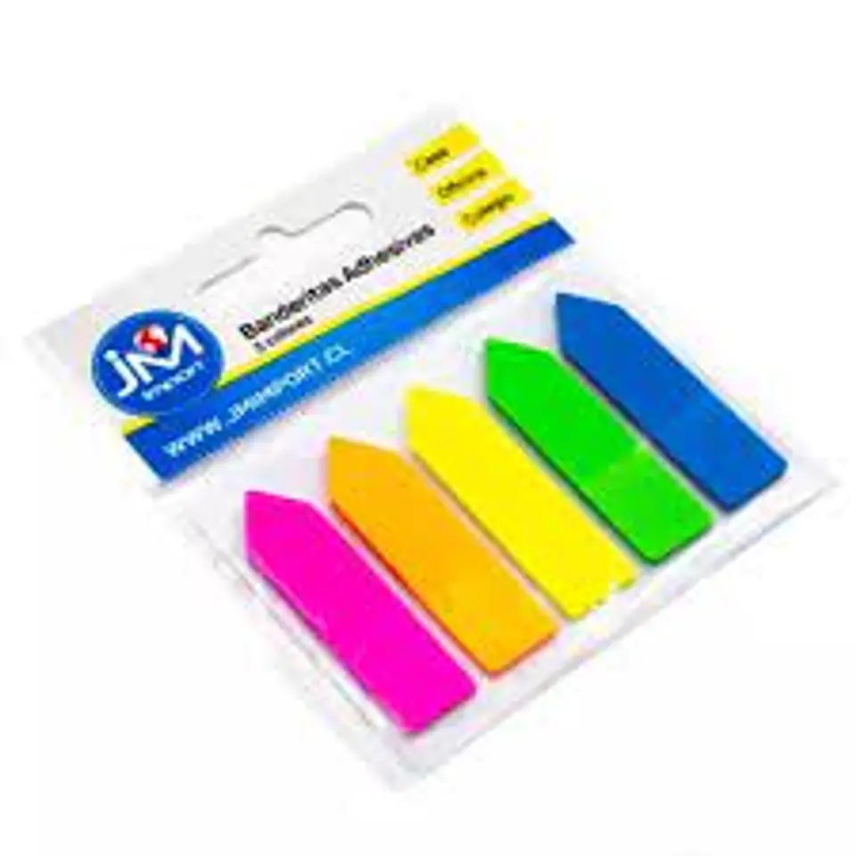 SEPARADOR DE PAGINAS BANDERITAS  5 COLORES 125 UD 1