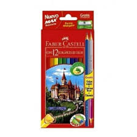 LAPICES 12 COORES+ 3 GRAFITO LARGO FABER CASTLE 