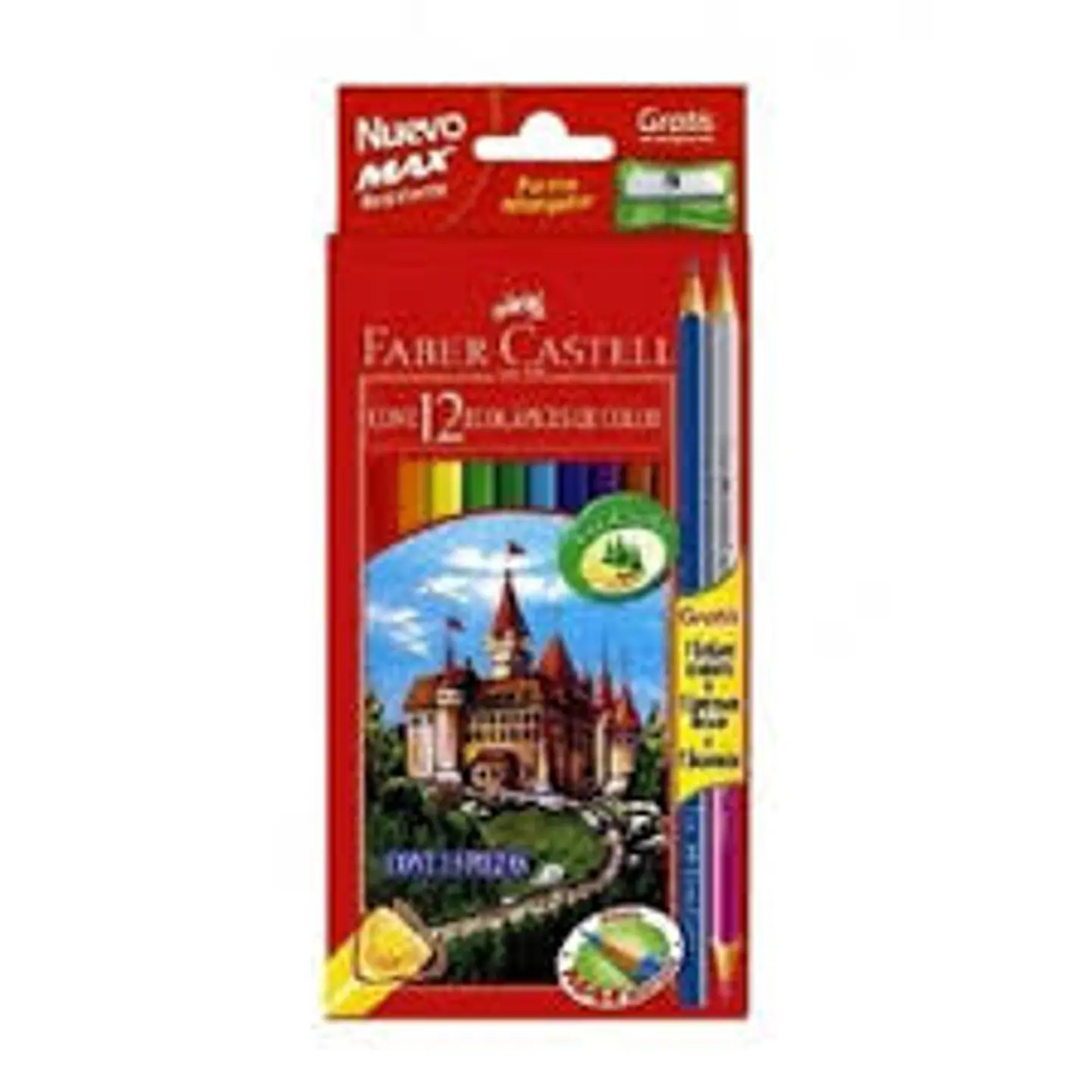 LAPICES 12 COORES+ 3 GRAFITO LARGO FABER CASTLE  1