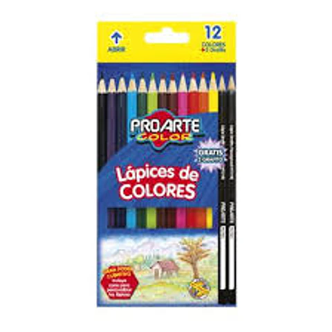LAPICES DE COLORES 12 COLORES PROARTE