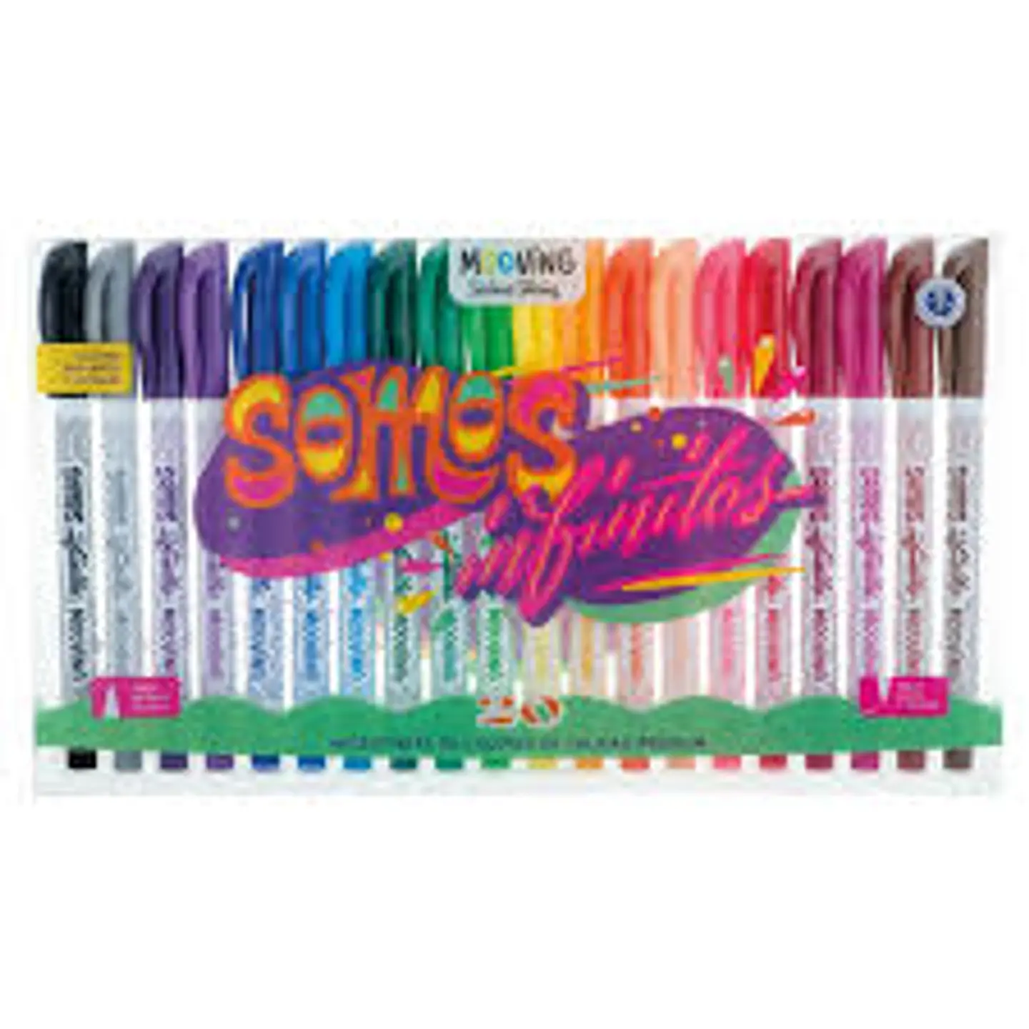 MARCADOR TIRALINEAS MOOVING 20 COLORES 1