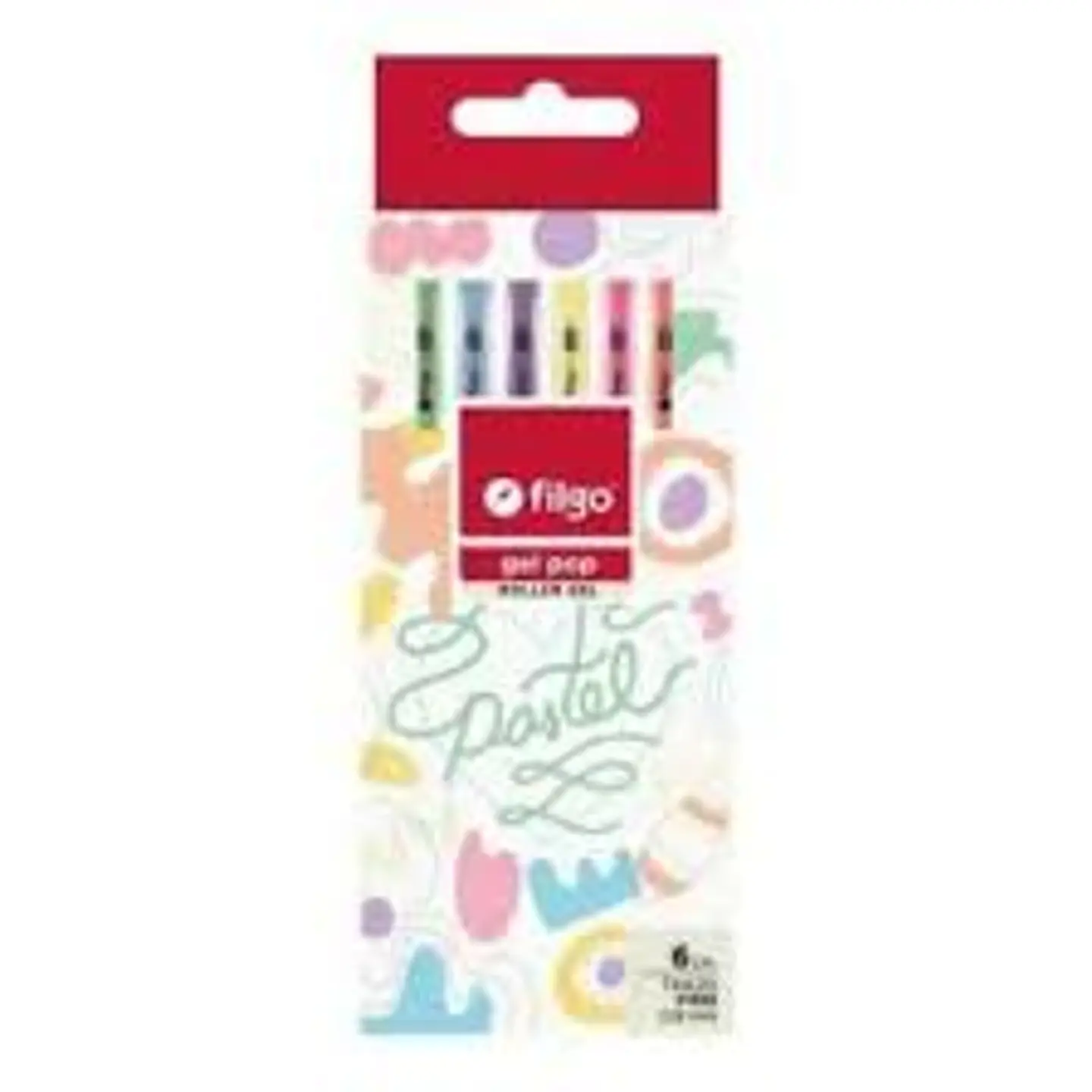 SET LAPICES TINTA GEL NEON FILGO X6 UNID FINO 1