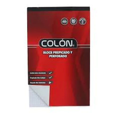 BLOCK COLON PREPICADO CARTA MATEMATICA 80 HJ.