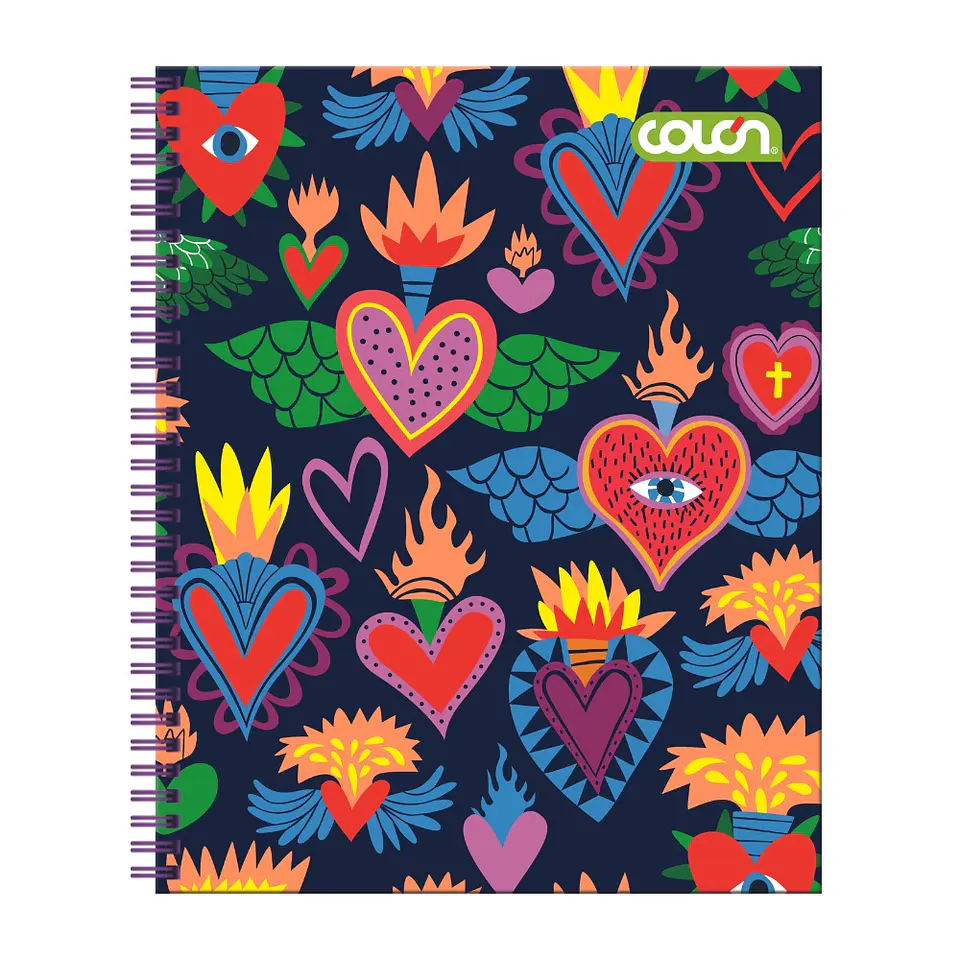 CUADERNO UNIVERSITARIO 7 MM  FEMENINO COLON  100 HJS   1
