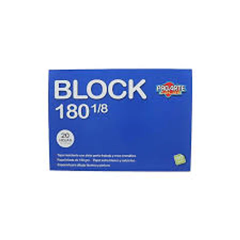 BLOCK DE DIBUJO PROARTE 180 1/8 20 HJS