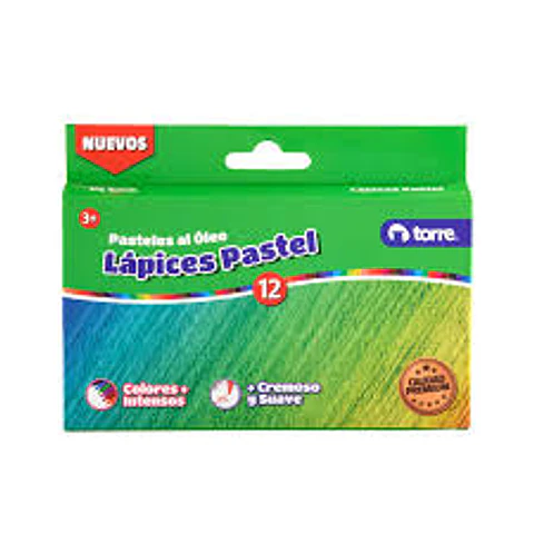 LAPICES PASTEL 12 COLORES TORRE