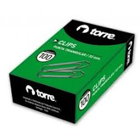 CLIPS METALICO TRIANGULAR 33 MM 100 UNID TORRE