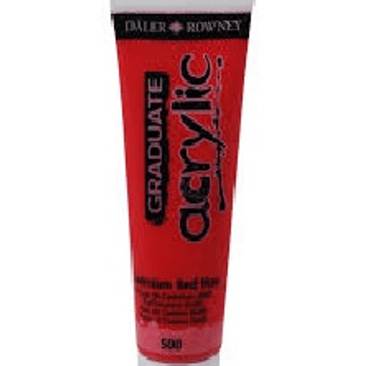 PINTURA ACRILICA ROJO CADMIO CLARO 500 DALER ROWNEY 1