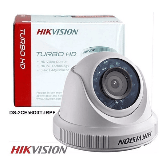 Domo Hikvision 1080 Turbo Hd +fuente+balun Ds-2ce56d0t-irpf 