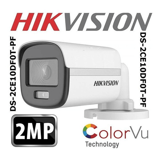 Camara Color Vu Hikvision - Bala 2mp  Ds-2ce10df0t-pf(2.8mm) - Image 2