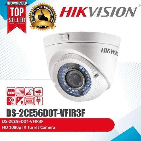 Domo Varifocal Hikvision 1080 2mp- Ds-2ce56d0t-vfir3f - Image 2