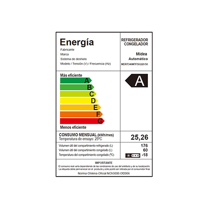 REFRIGERADOR 2PTA NF MIDEA MDRT346MTF50 236LT SILVER 6