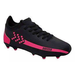 ZAPATO FUTBOL H SOCCER SPR-3 BLACK/FUCSIA