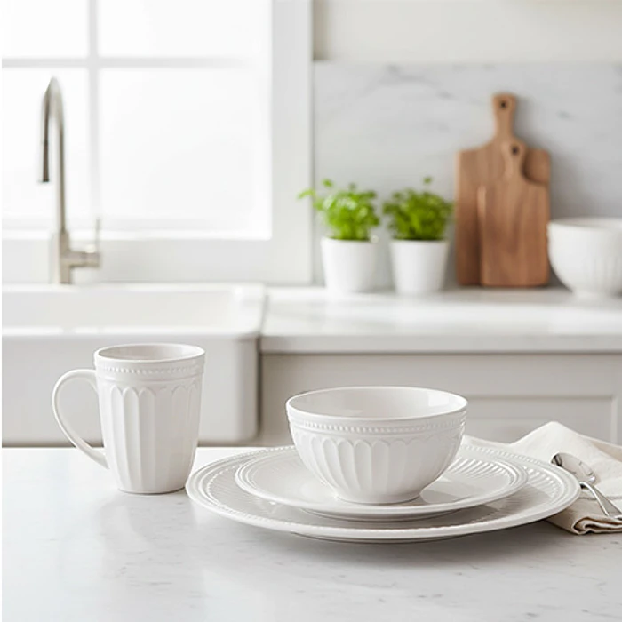 LOZA DISAIS 16 PZA FE-S16 BLANCA SURTIDA 7