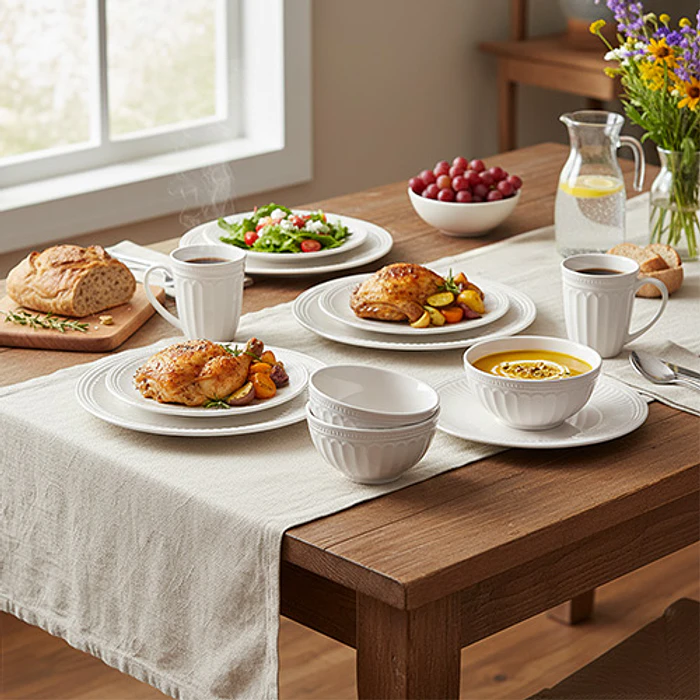 LOZA DISAIS 16 PZA FE-S16 BLANCA SURTIDA 8