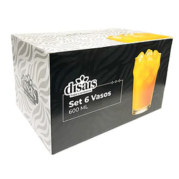 MJ VASOS DISAIS RSA4801 SET 6PZA ALTO