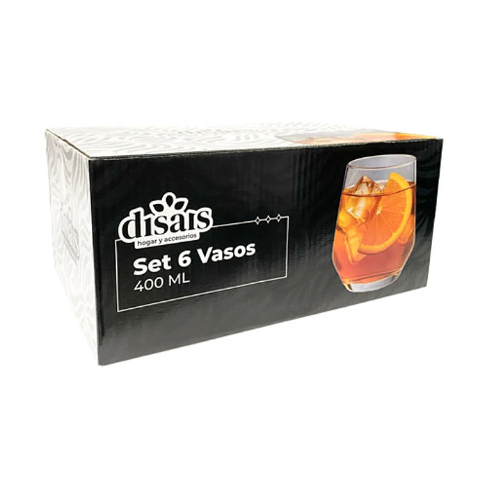 MJ VASOS DISAIS RSA6046 SET 6PZA BAJO 1