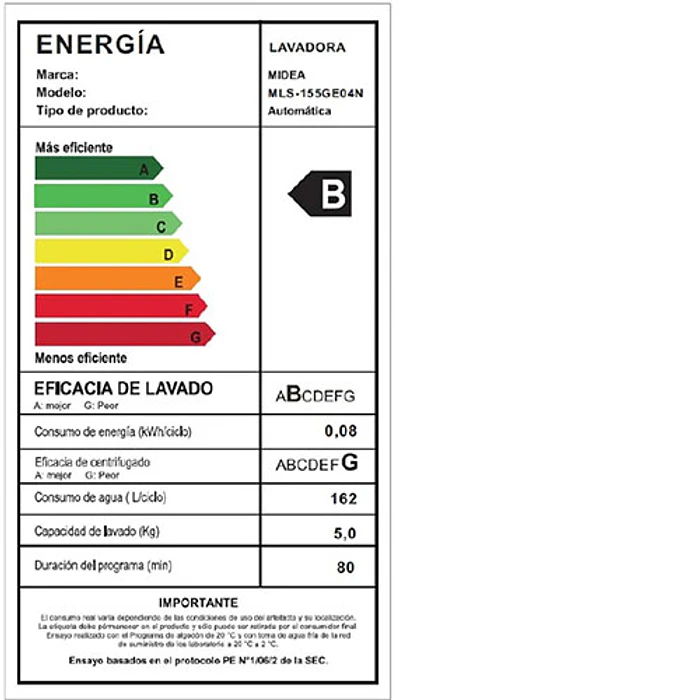 LAVADORA AUT 15.5K MIDEA MLS-155GE04N SUPERIOR GRIS 7