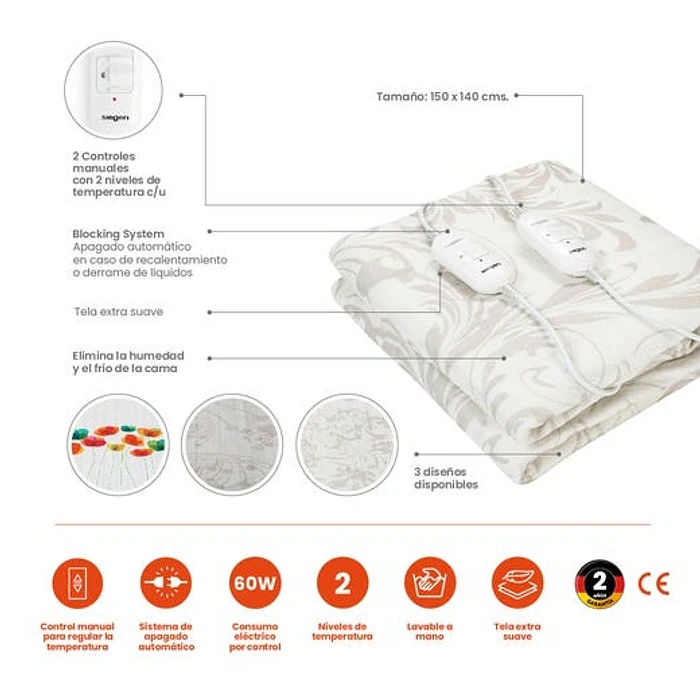CALIENTA CAMA EL MAT SIEGEN SG-5121D2 10