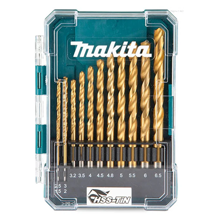 SET BROCA MAKITA D-72855 HSS-TIN META13 PZAS SUR 1